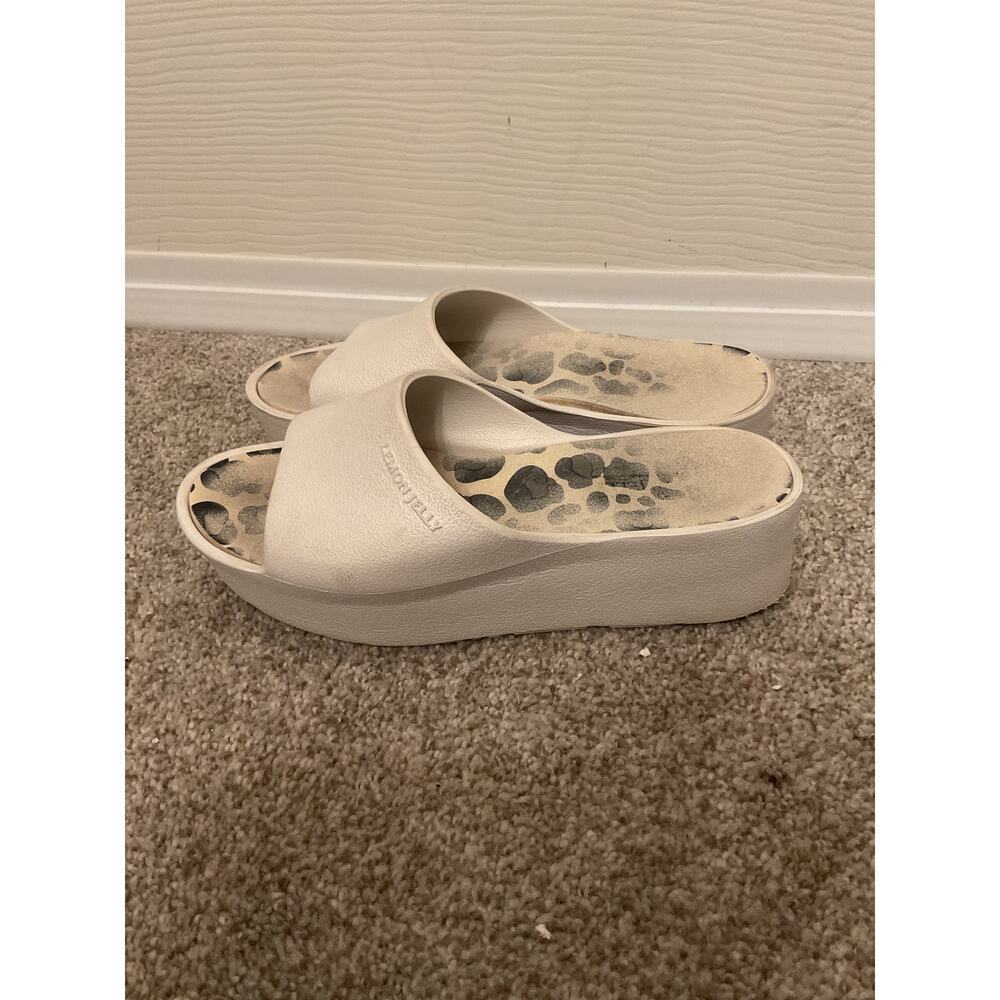 Lemon Jelly Sunny Pearl & Leopard Platform Slides, 37 - Picture 5 of 9